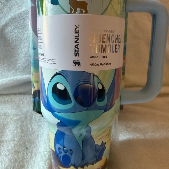 New Stanley 40oz Stitch Blue and Gold in the Morning Quencher Tumbler - Picture 3 of 8